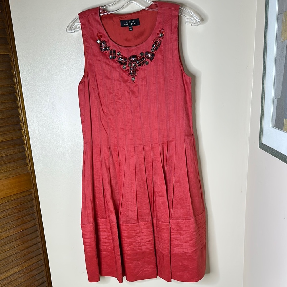 Robert Rodriguez Red Sleeveless Dress